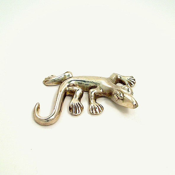 Y0472 | Gecko aus Weißmetall