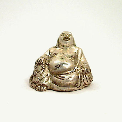Y0524 | Glücksbuddha aus Weißmetall