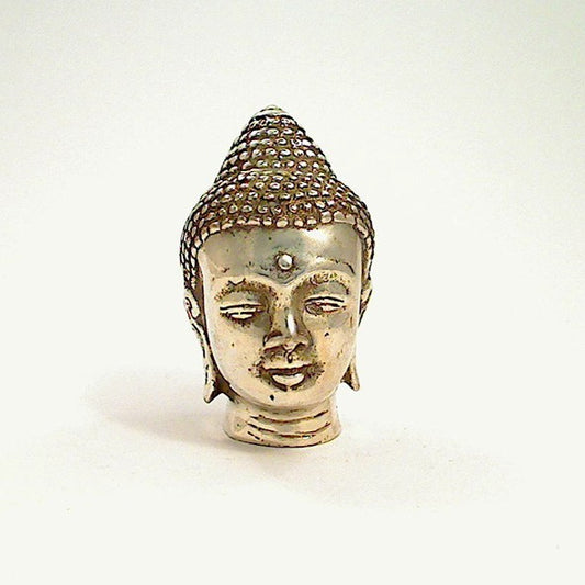 Y0526 | Buddhakopf aus Weißmetall
