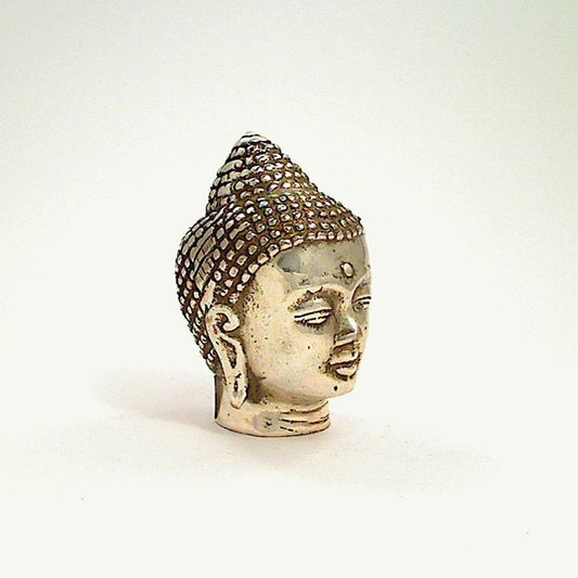 Y0526 | Buddhakopf aus Weißmetall