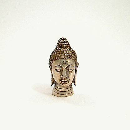 Y0541 | Buddhakopf aus Weißmetall