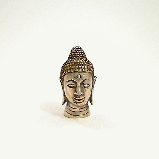 Y0541 | Buddhakopf aus Weißmetall