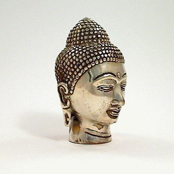 Y0543 | Buddhakopf aus Weißmetall